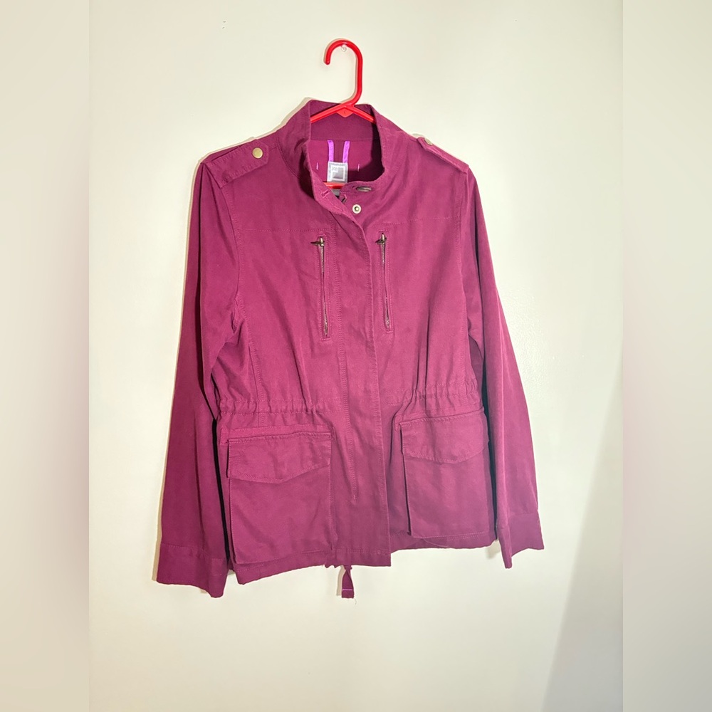 JCPenney Women's Deep Purple Utility Jacket